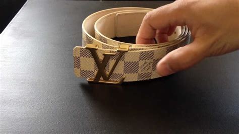 louis vuitton fake belt white|real louis vuitton damier belt.